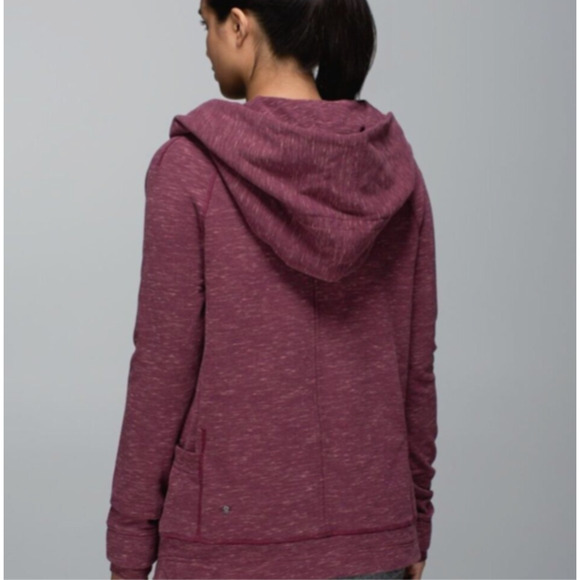 Lululemon Find Your Centre Wrap Jacket Heathered Marled Rust Berry Size 4 - Picture 8 of 12